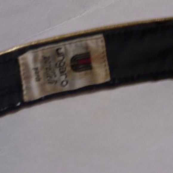 Emanuel Ungaro Hot Pink Leather Gold Piping Belt